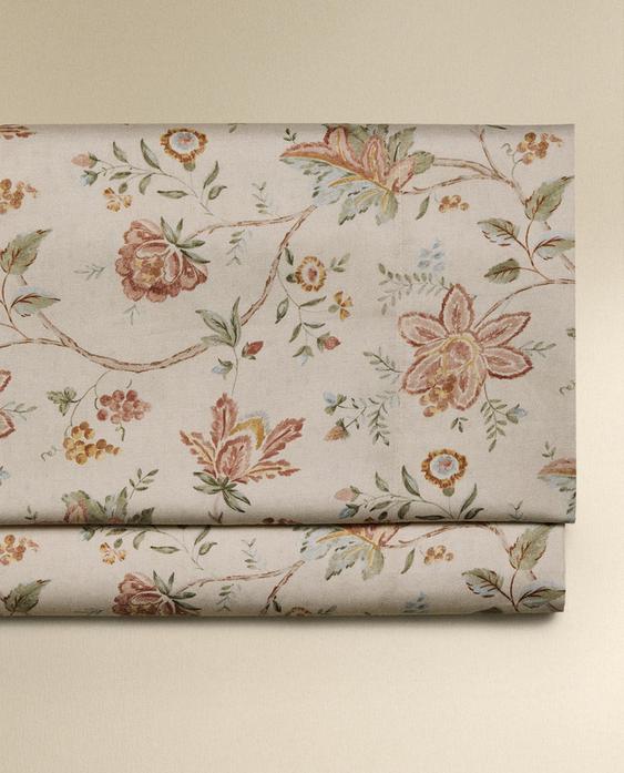 LENÇOL DE CIMA DE CETIM ESTAMPA FLORAL (300 FIOS)