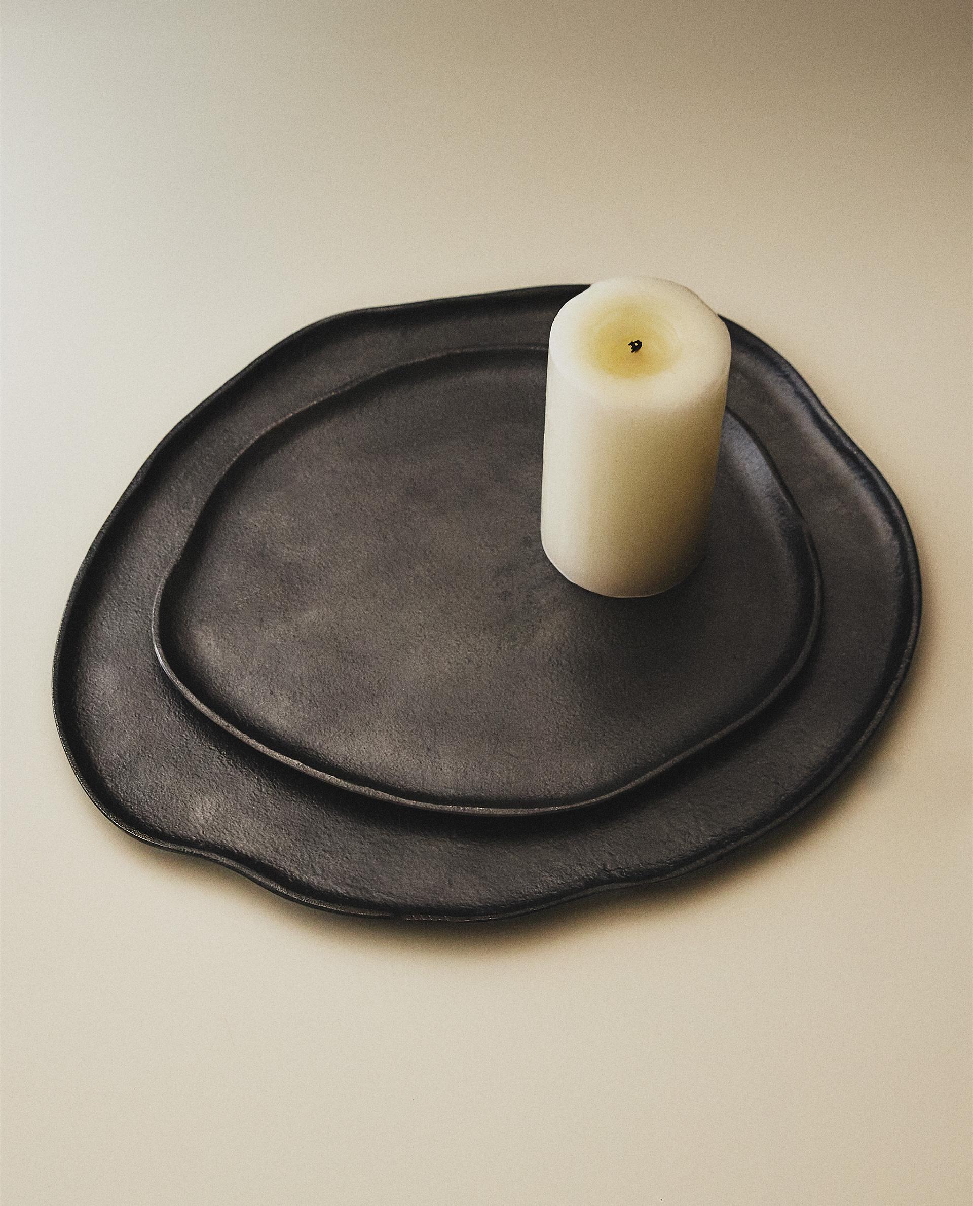 ザラホーム　大理石　キャンドルトレイ ディスプレイトレイ　大、小　2個 ザラホーム 大理石 キャンドルトレイ ディスプレイトレイ 大、小 2個