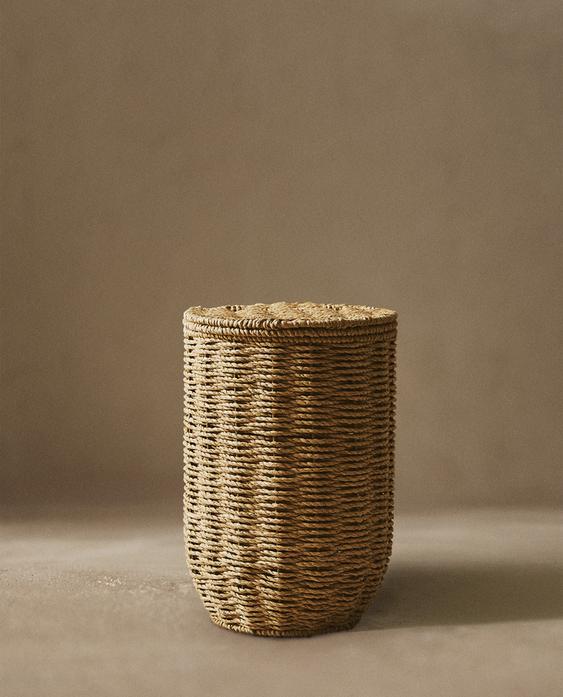 سلة مهملات للحمام بغطاء قابل للإزالة سلة مهملات للحمام بغطاء قابل للإزالة