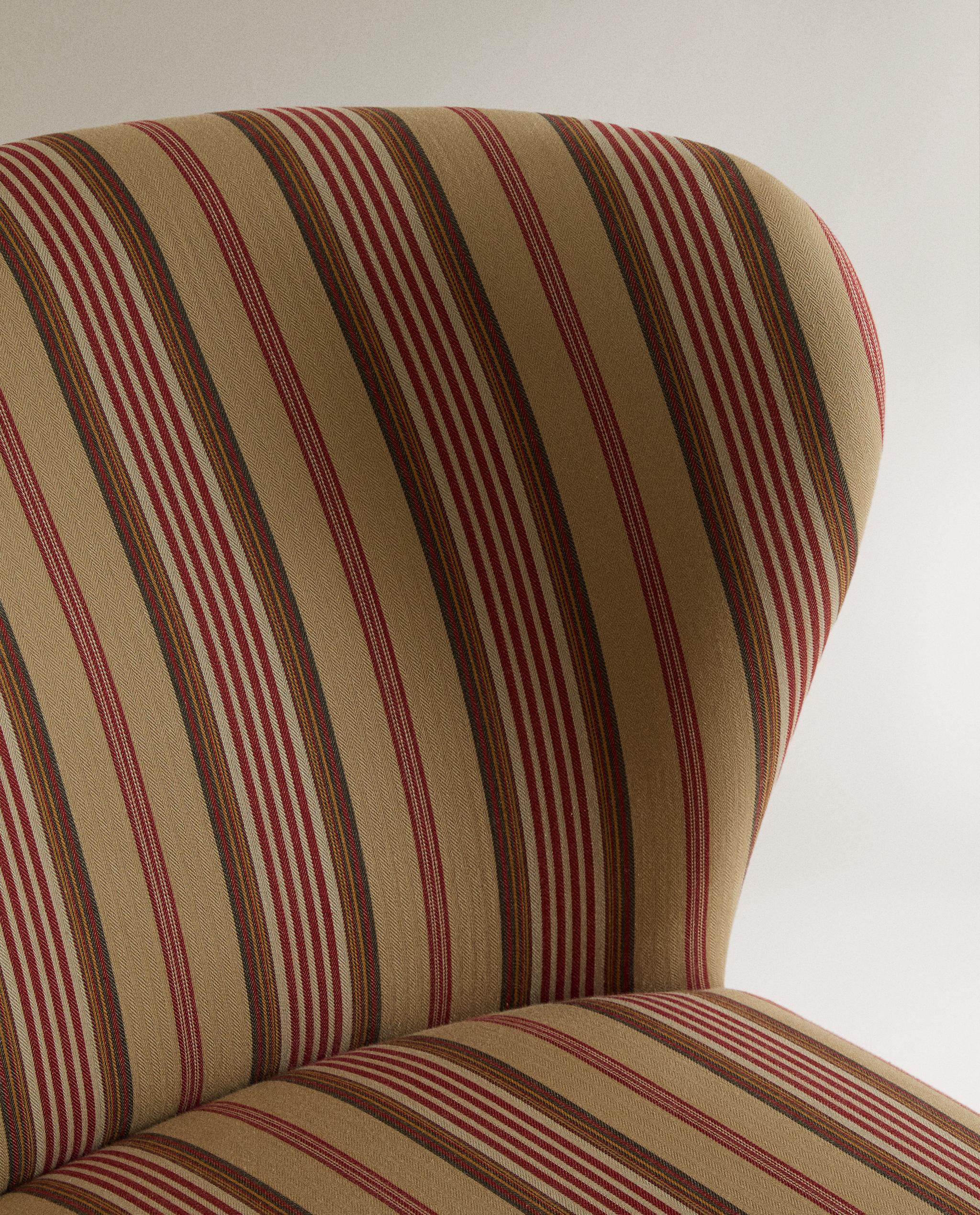 STRIPED ARMCHAIR WITH RUFFLE | KATHARINE POLE product thumbnail 6