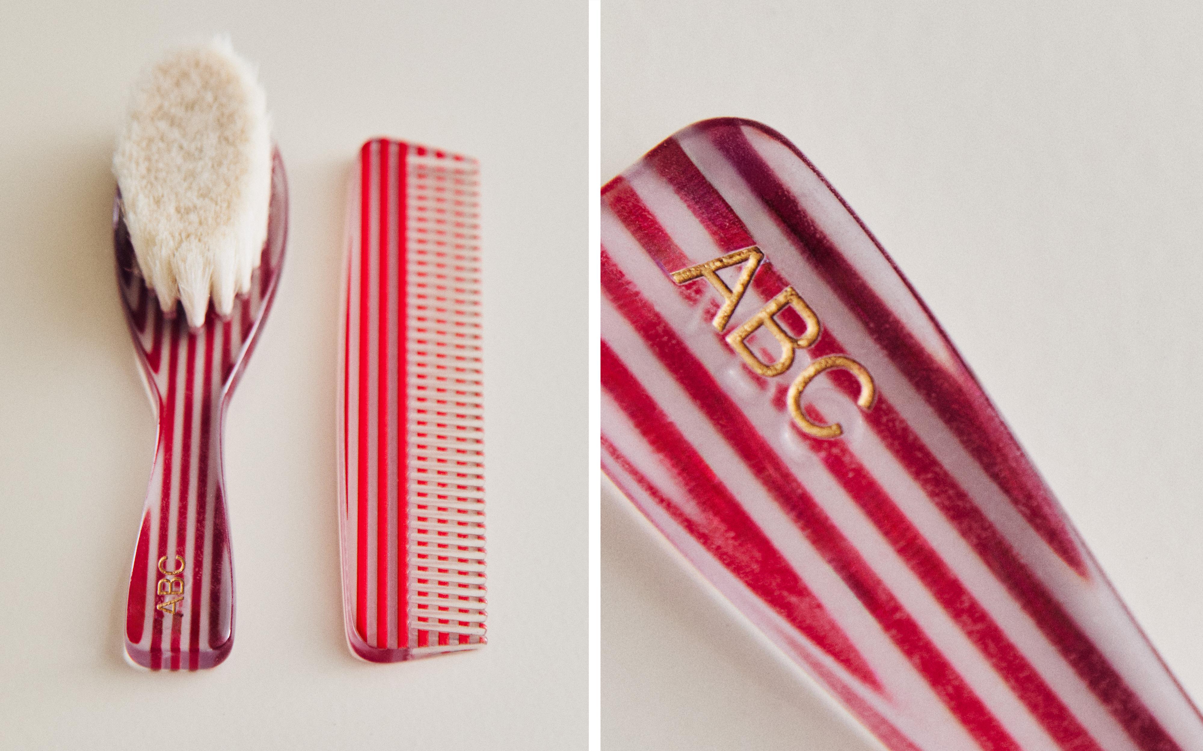 STRIPED BABY BRUSH AND COMB SET product thumbnail 13