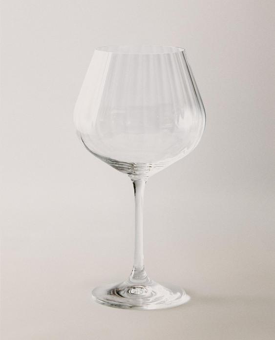 WAVY-EFFECT BOHEMIA CRYSTAL GLASS