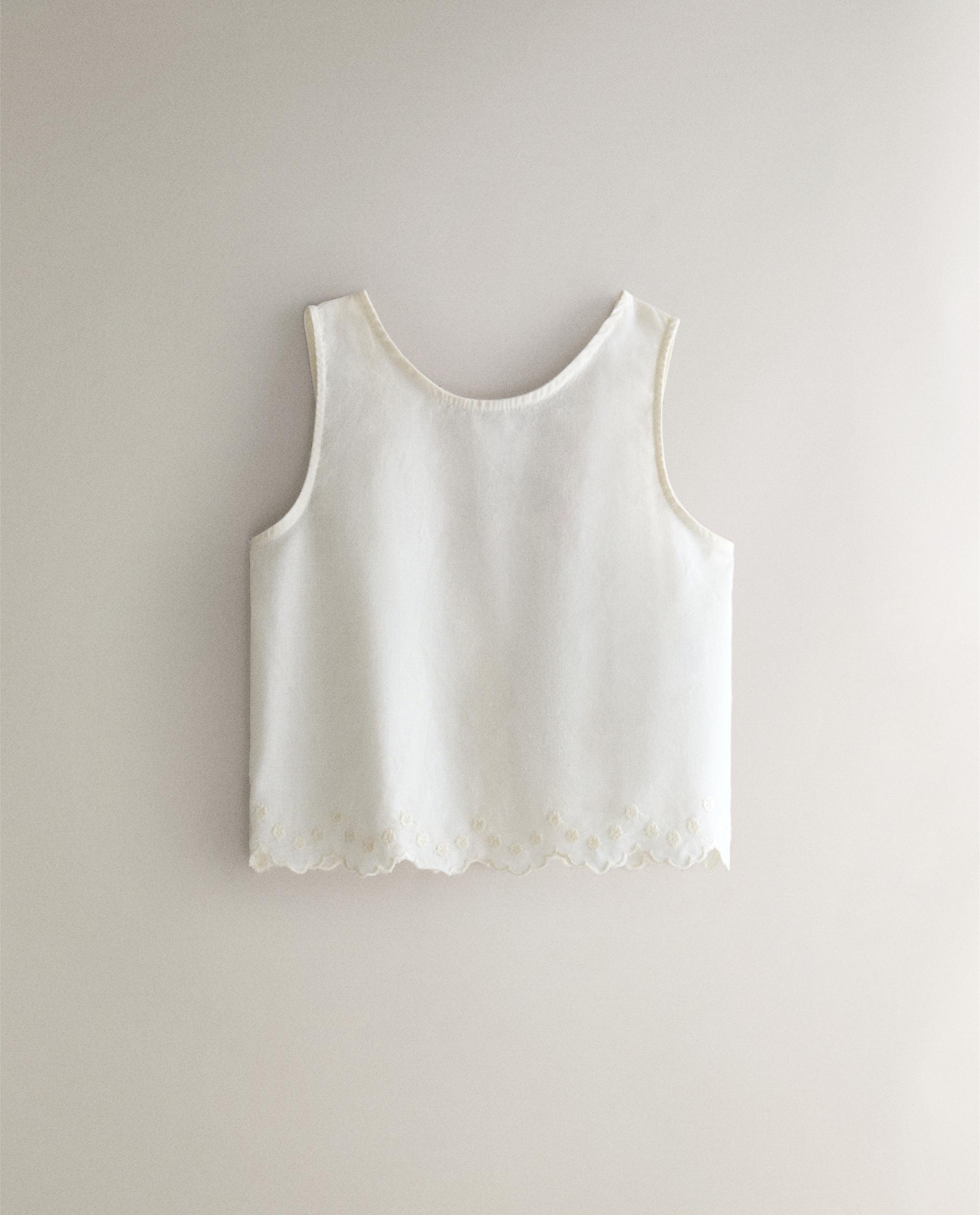 CHILDREN'S EMBROIDERED COTTON TOP AND SHORTS SET product thumbnail 2