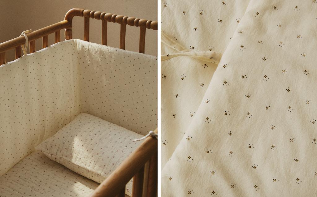 FLORAL BABY COT BUMPER COVER FLORAL BABY COT BUMPER COVER