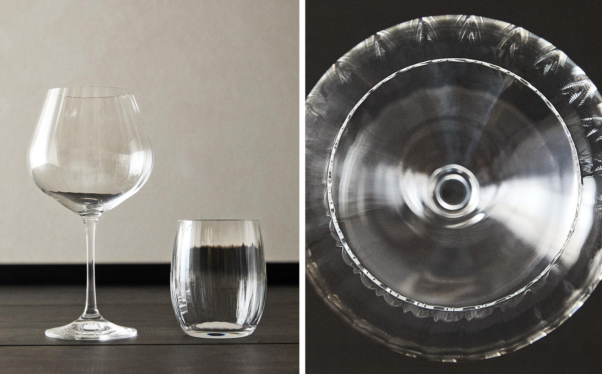 CRYSTALLINE GLASSWARE WITH RAISED DESIGN CRYSTALLINE GLASSWARE WITH RAISED DESIGN