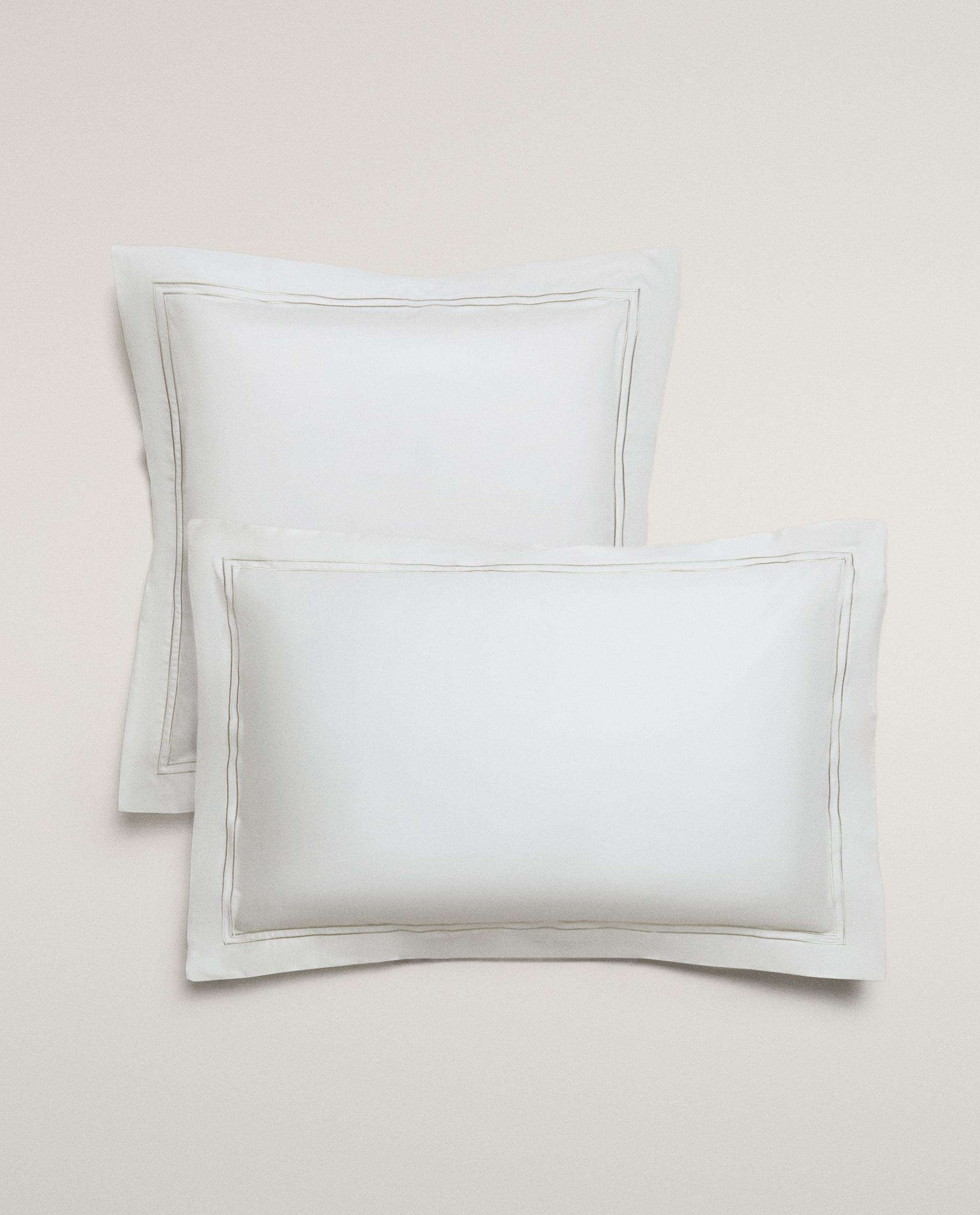 PILLOWCASE WITH TWO EMBROIDERED DETAILS product thumbnail 7