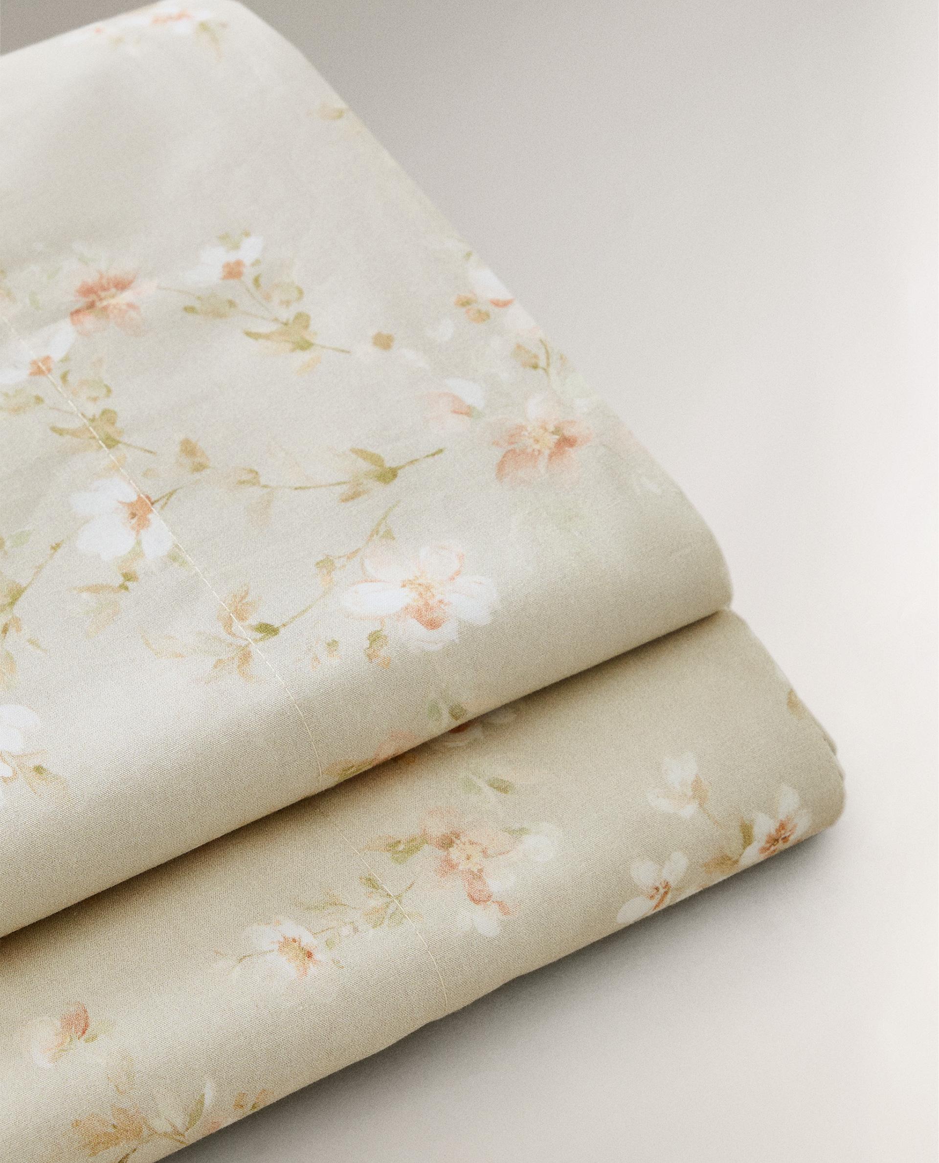 FLORAL PRINT FLAT SHEET