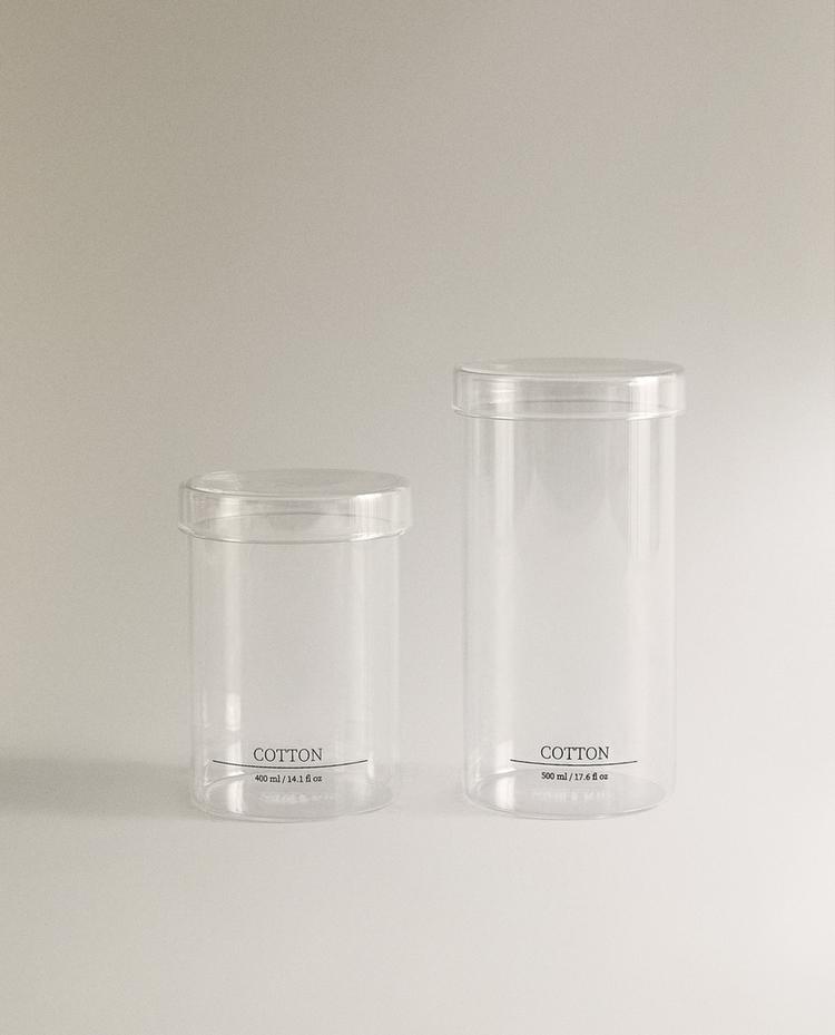 BOROSILICATE BATHROOM JAR WITH TEXT