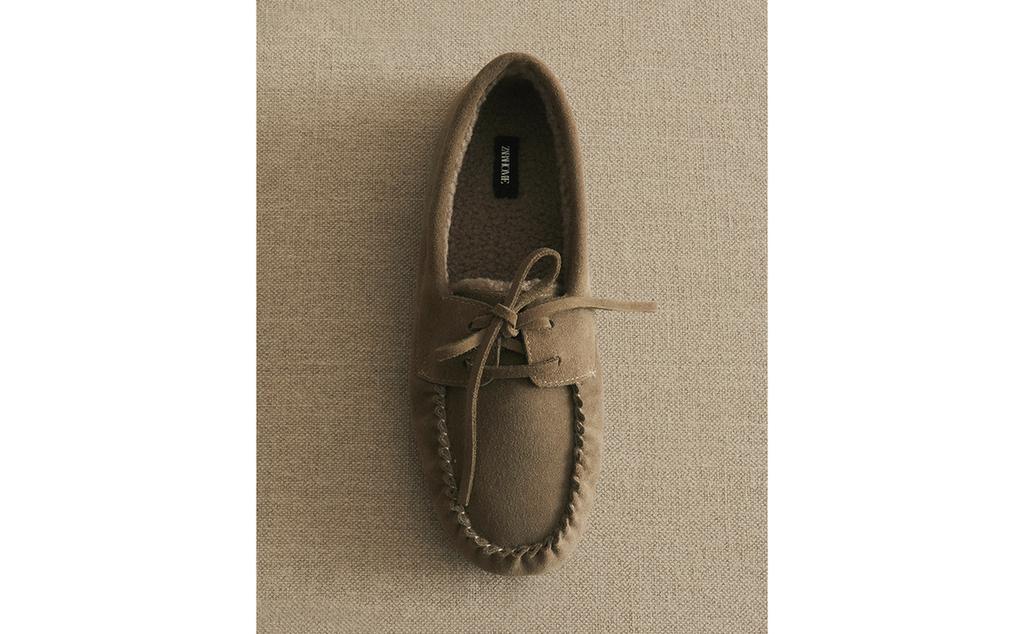 ウォーム レザー モカシン