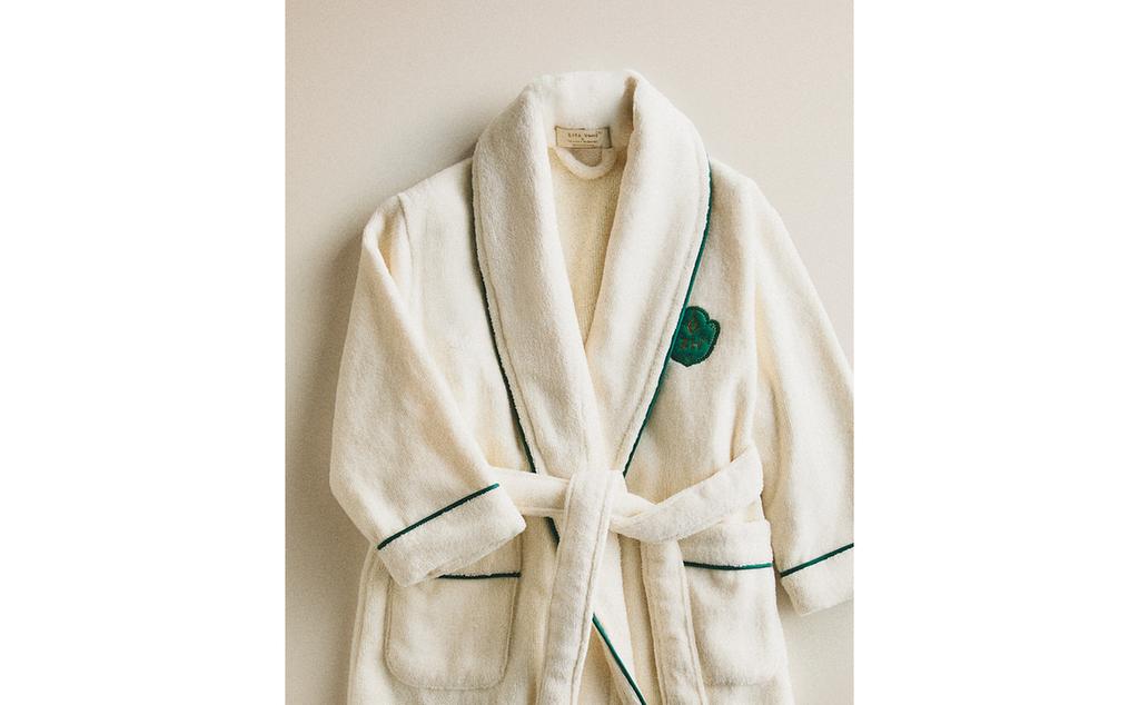 X THE ANIMALS OBSERVATORY KIDS’ DRESSING GOWN WITH LOGO X THE ANIMALS OBSERVATORY KIDS’ DRESSING GOWN WITH LOGO