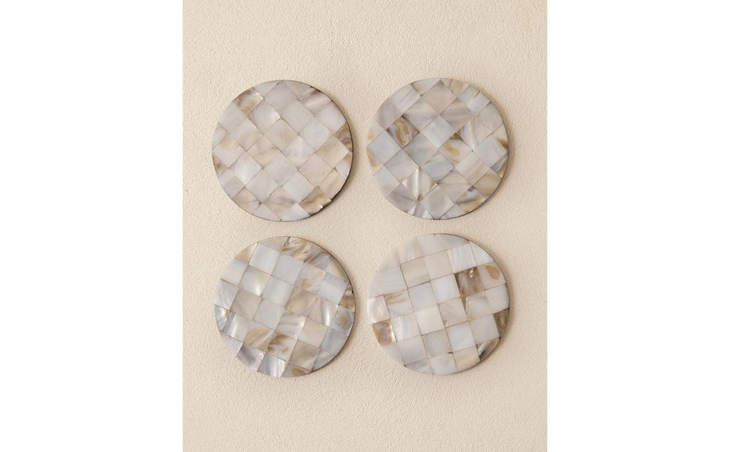 SEDEFLİ BARDAK ALTLIĞI SETİ (4’LÜ SET) SEDEFLİ BARDAK ALTLIĞI SETİ (4’LÜ SET)