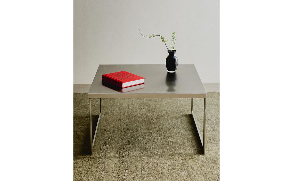SQUARE STAINLESS STEEL SIDE TABLE