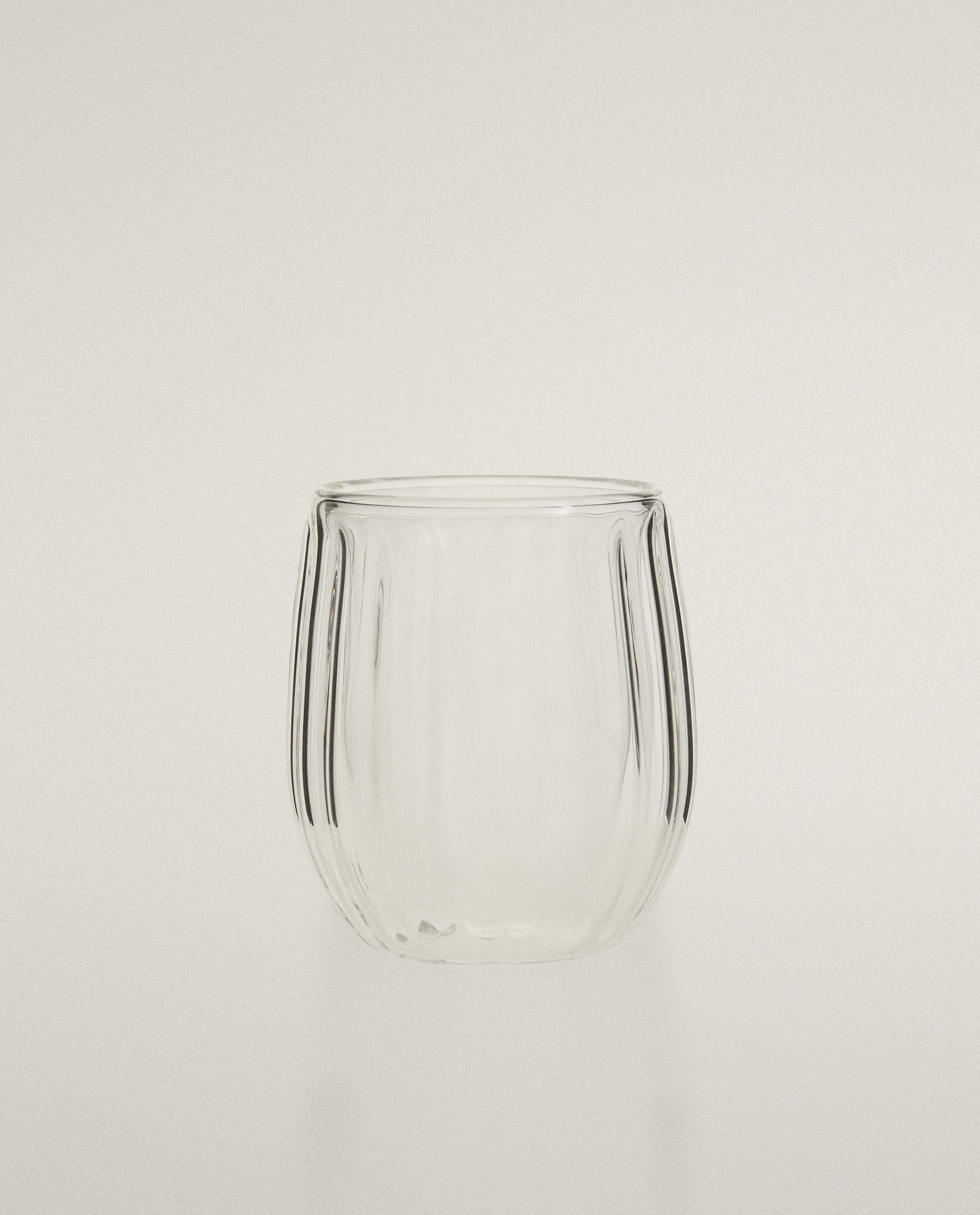 BOROSILICATE GLASS TUMBLER WITH RAISED LINES product thumbnail 3