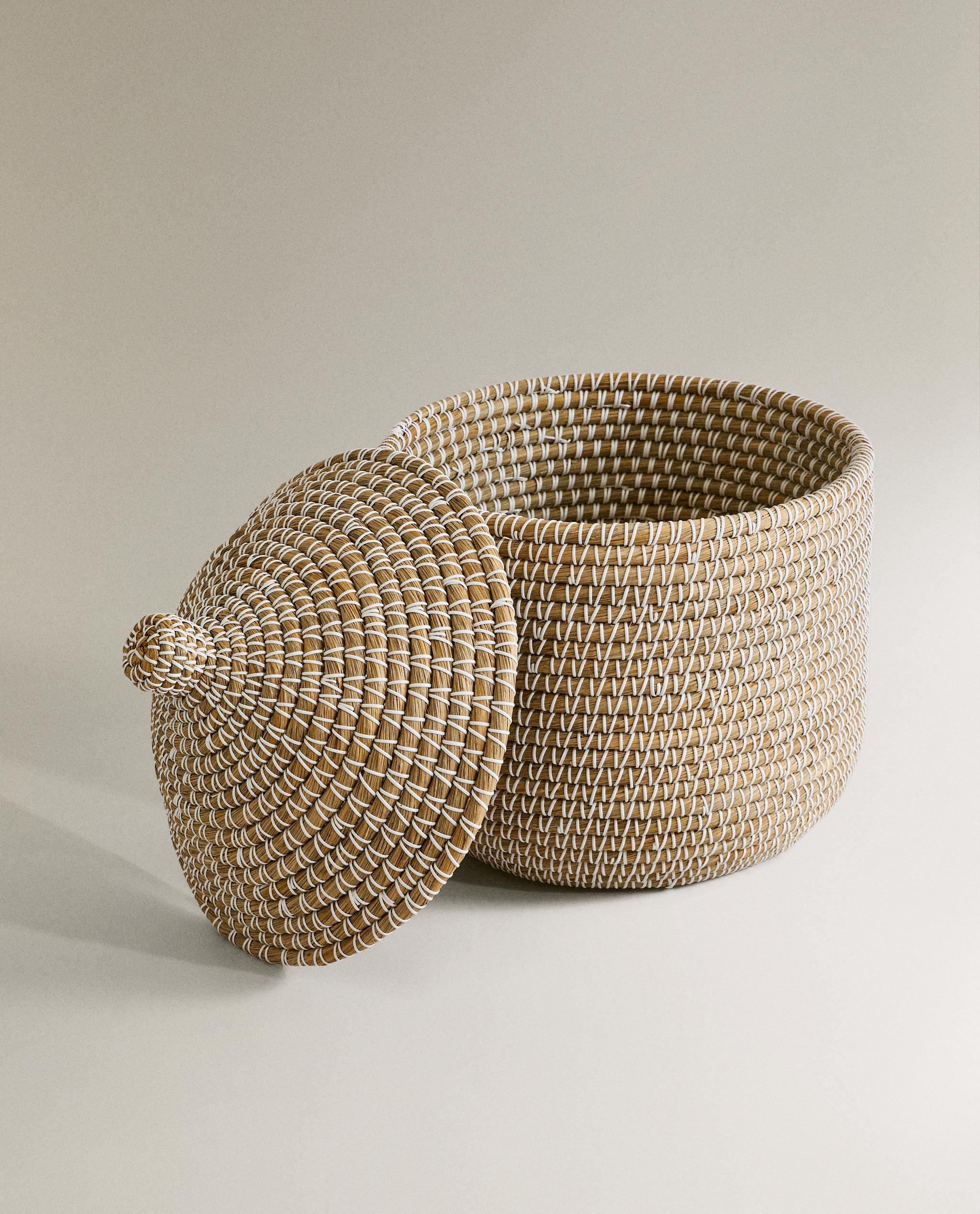 フタ付きラウンドバスケット | Zara Home 日本/Japan