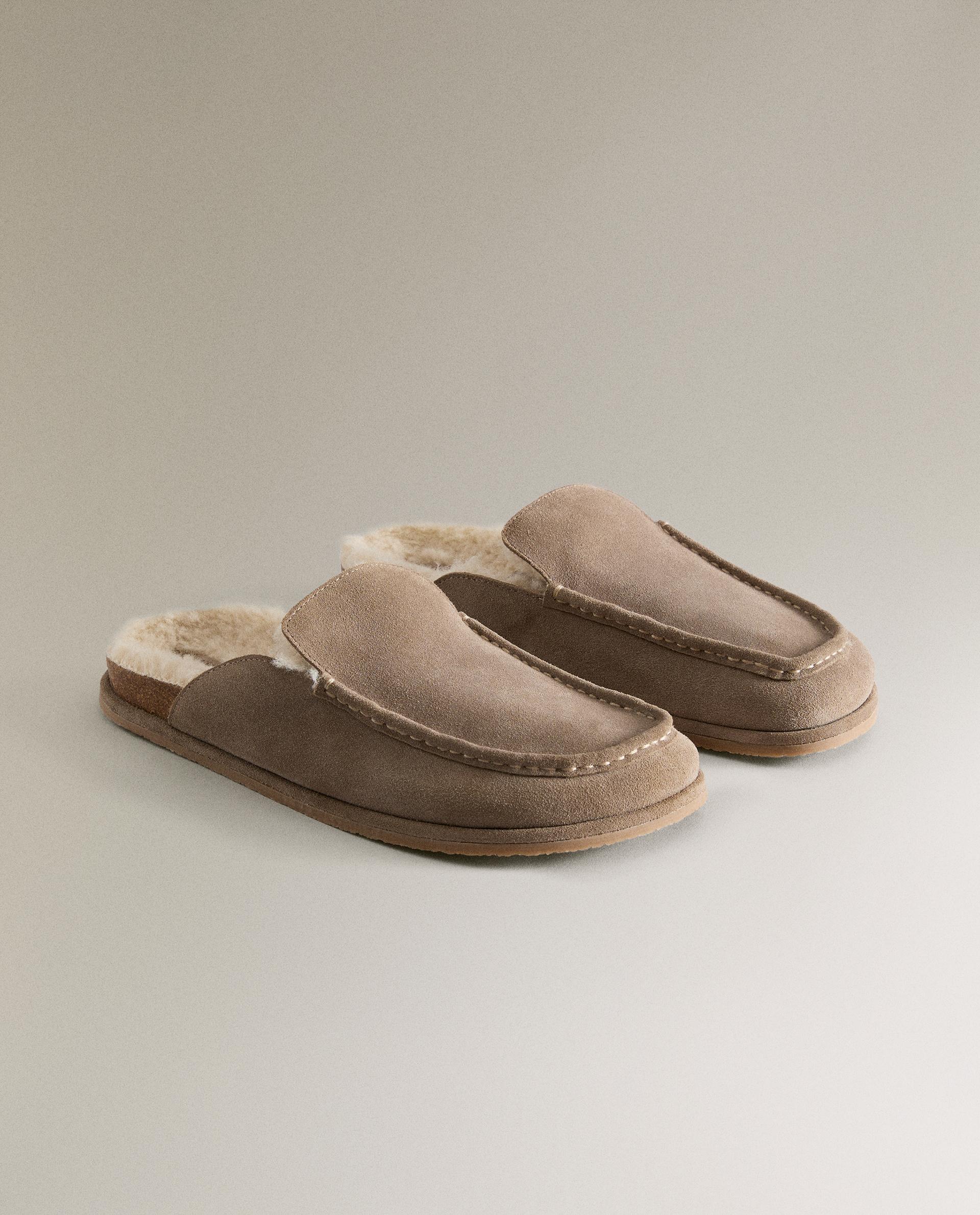 WARM LEATHER MOCCASINS Zara Home Kuwait