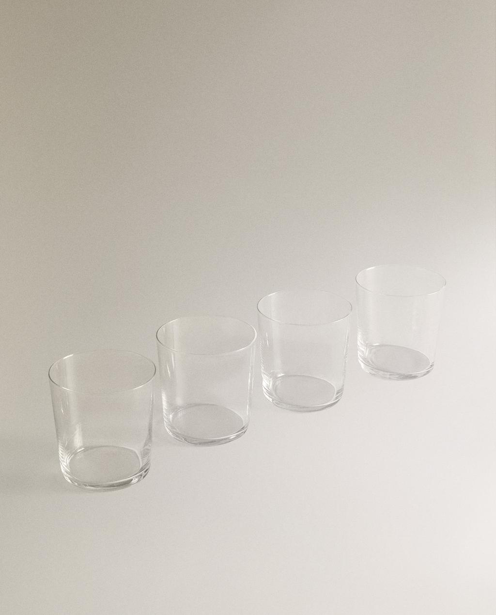 SET OF TALL GLASS TUMBLERS (SET OF 4)