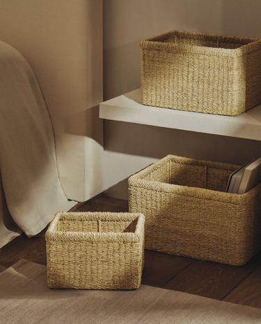 RECTANGULAR SEAGRASS BASKET