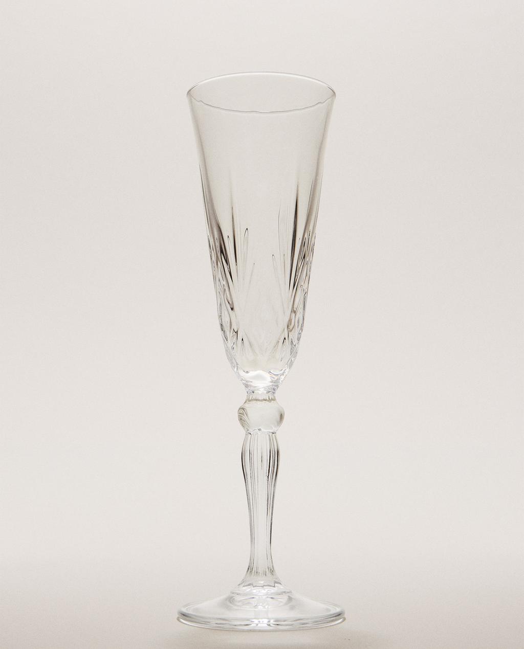 GEGRAVEERD KRISTALLOOK CHAMPAGNEGLAS