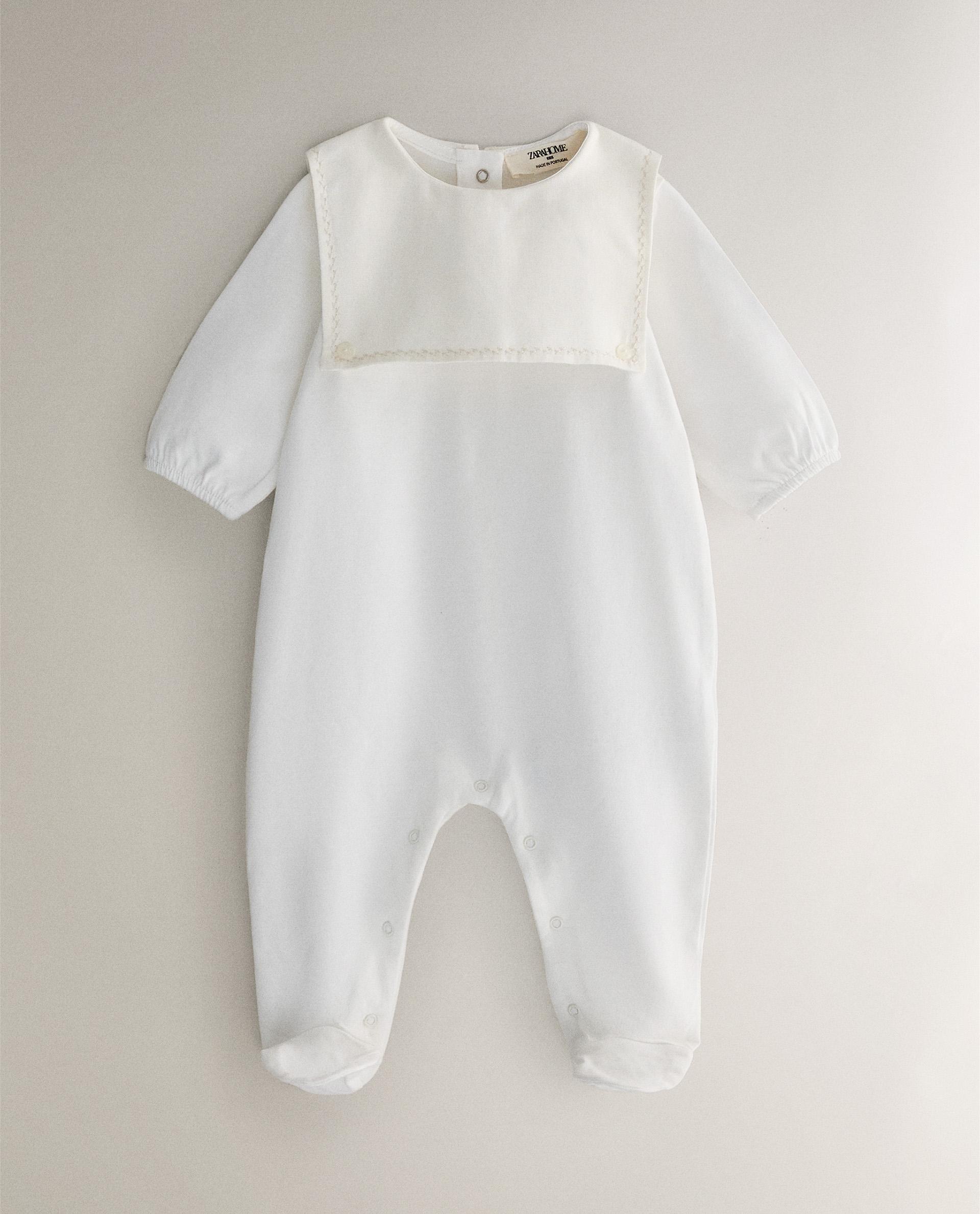 CHILDREN'S FOOTED ROMPER WITH BIB COLLAR | Zara Home United