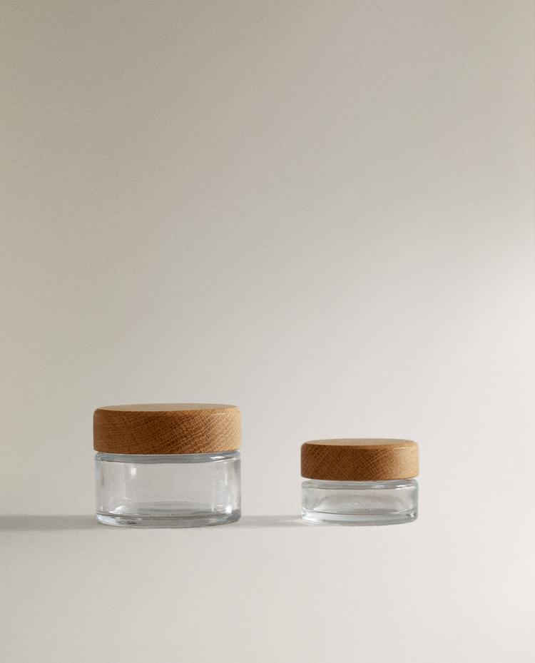 REUSABLE JAR WITH OAK LID