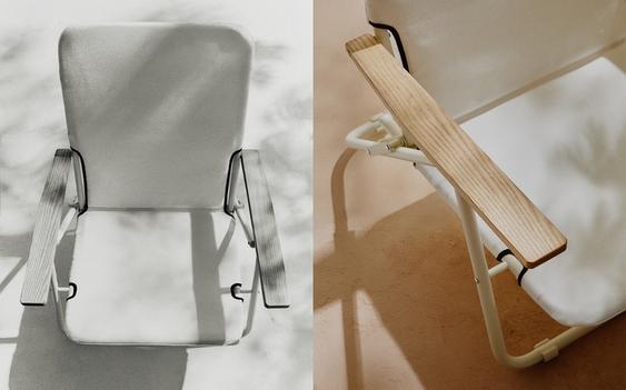 SILLA PLAYA PLEGABLE REPOSABRAZOS MADERA