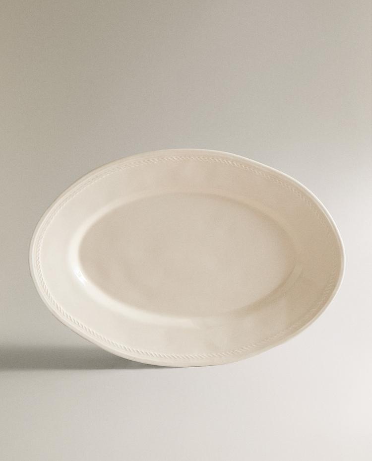 CHAIN EARTHENWARE SERVING DISH