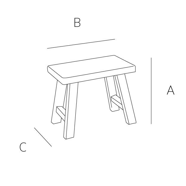 SMALL WOODEN STOOL product thumbnail 5