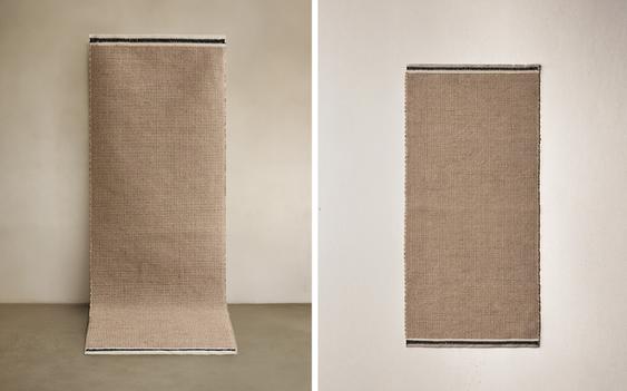 TAPPETO IN IUTA A RIGHE