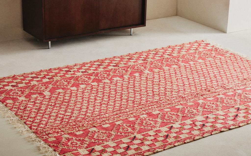 GEOMETRIC PRINT JUTE RUG GEOMETRIC PRINT JUTE RUG
