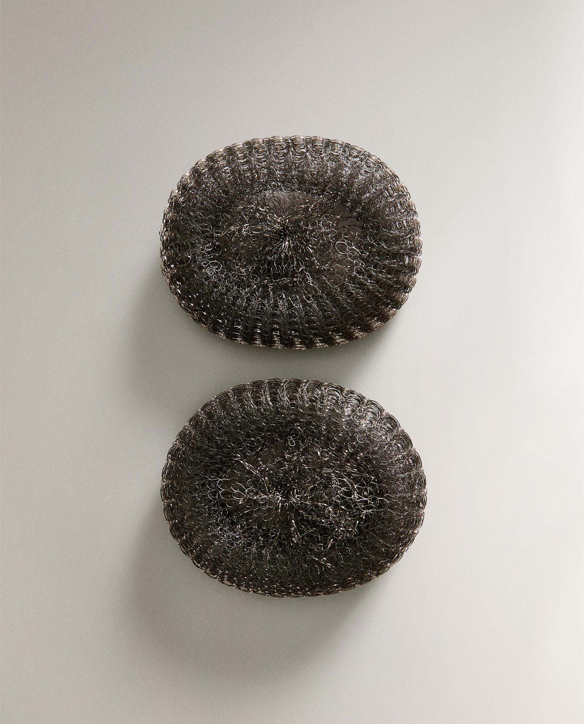 Éponges En Cuivre (lot De 2) – Pour Nettoyer Casseroles Et Poêles – Sans Rayure, Durable, Réutilisable
