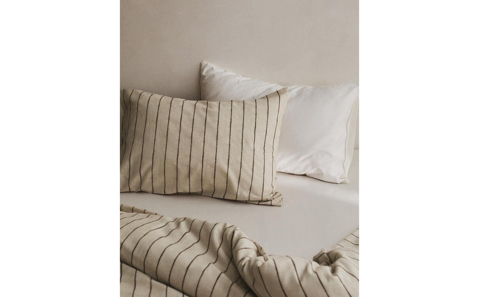 FUNDA ALMOHADA ALGODÓN Y LINO RAYAS