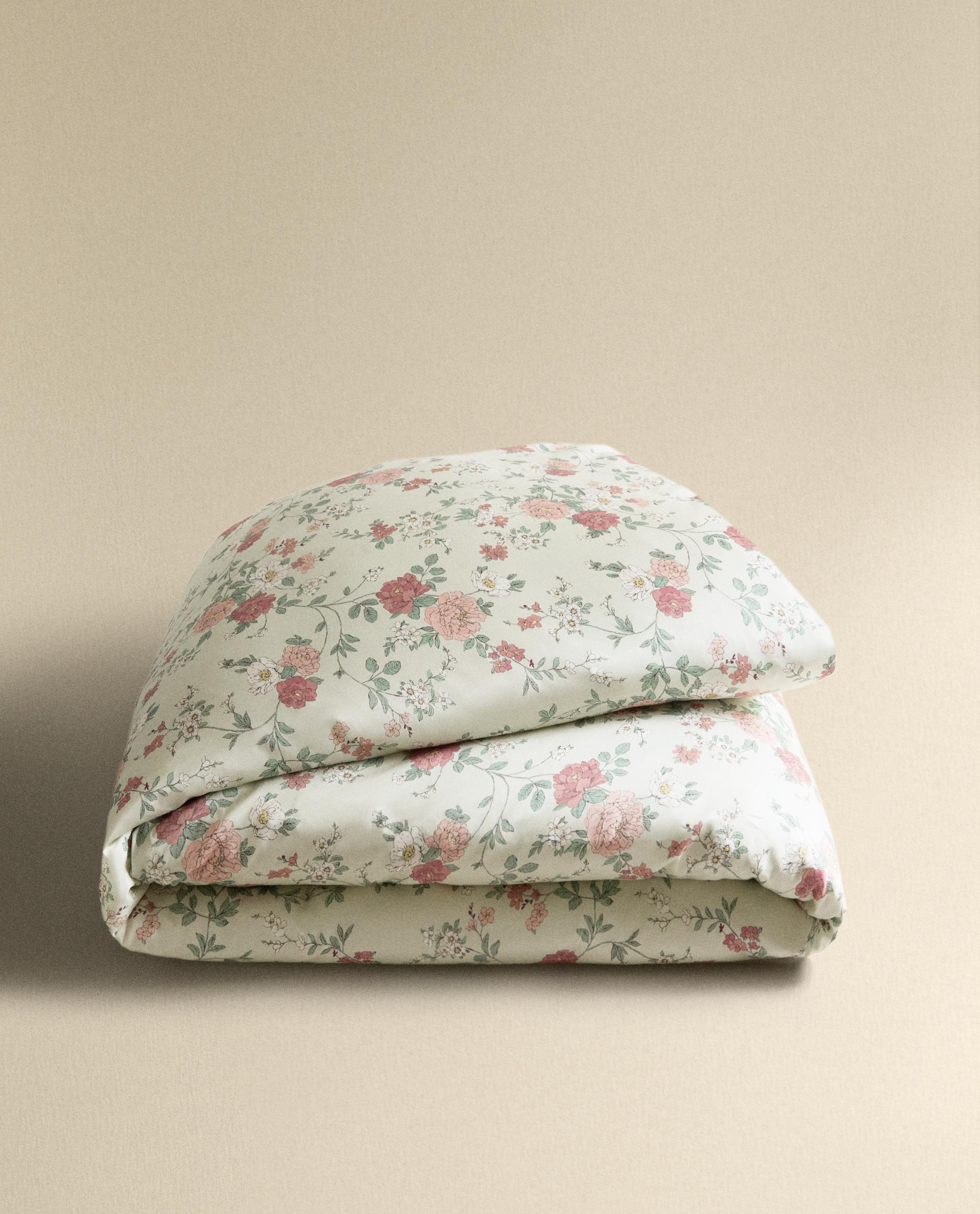 PEONY PRINT SATEEN DUVET COVER product thumbnail 4