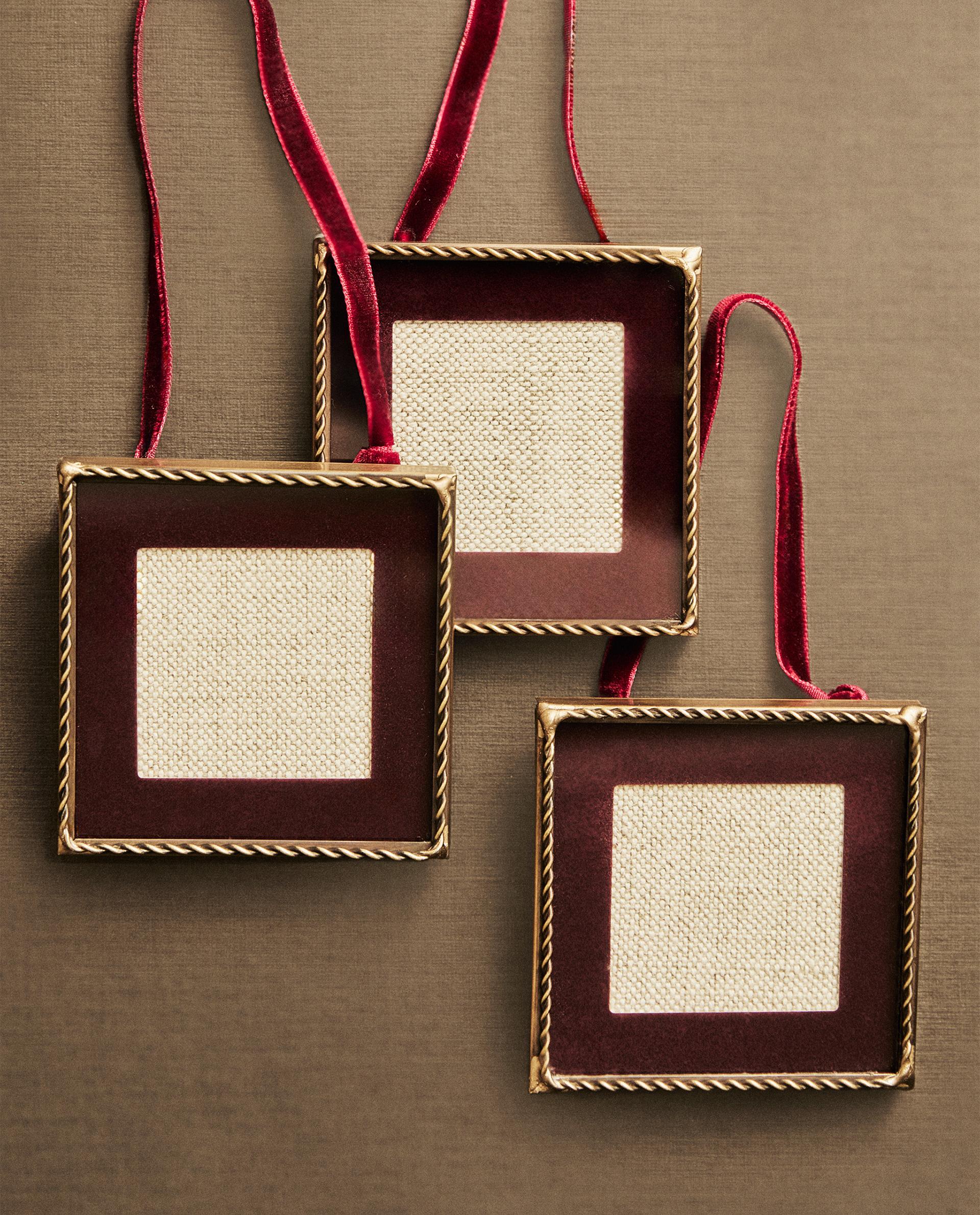 ZARA クリスマス オーナメント　3点セット クリスマス エッジ フレーム ツリー オーナメント (3個セット) | Zara