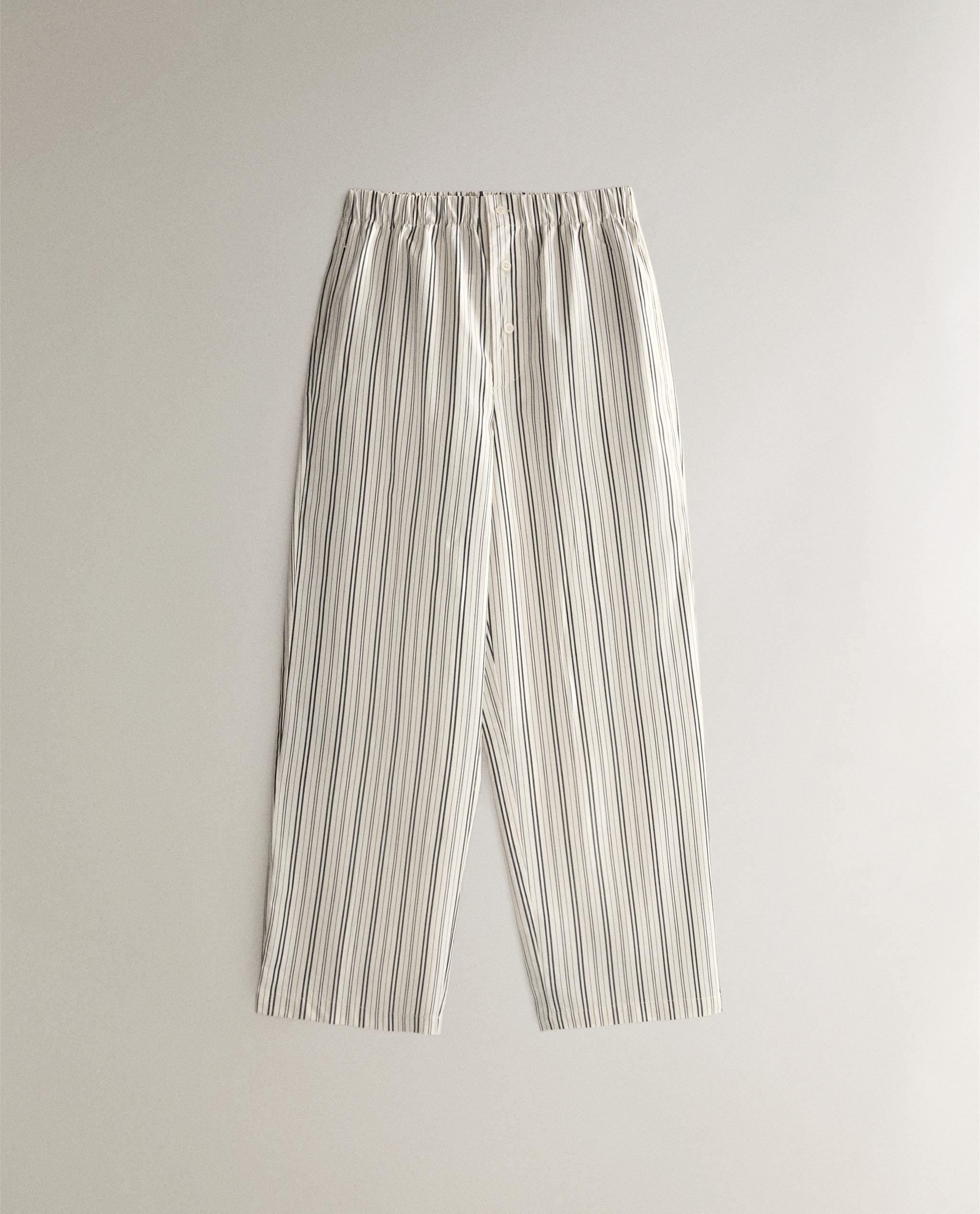 STRIPED COTTON TROUSERS product thumbnail 9