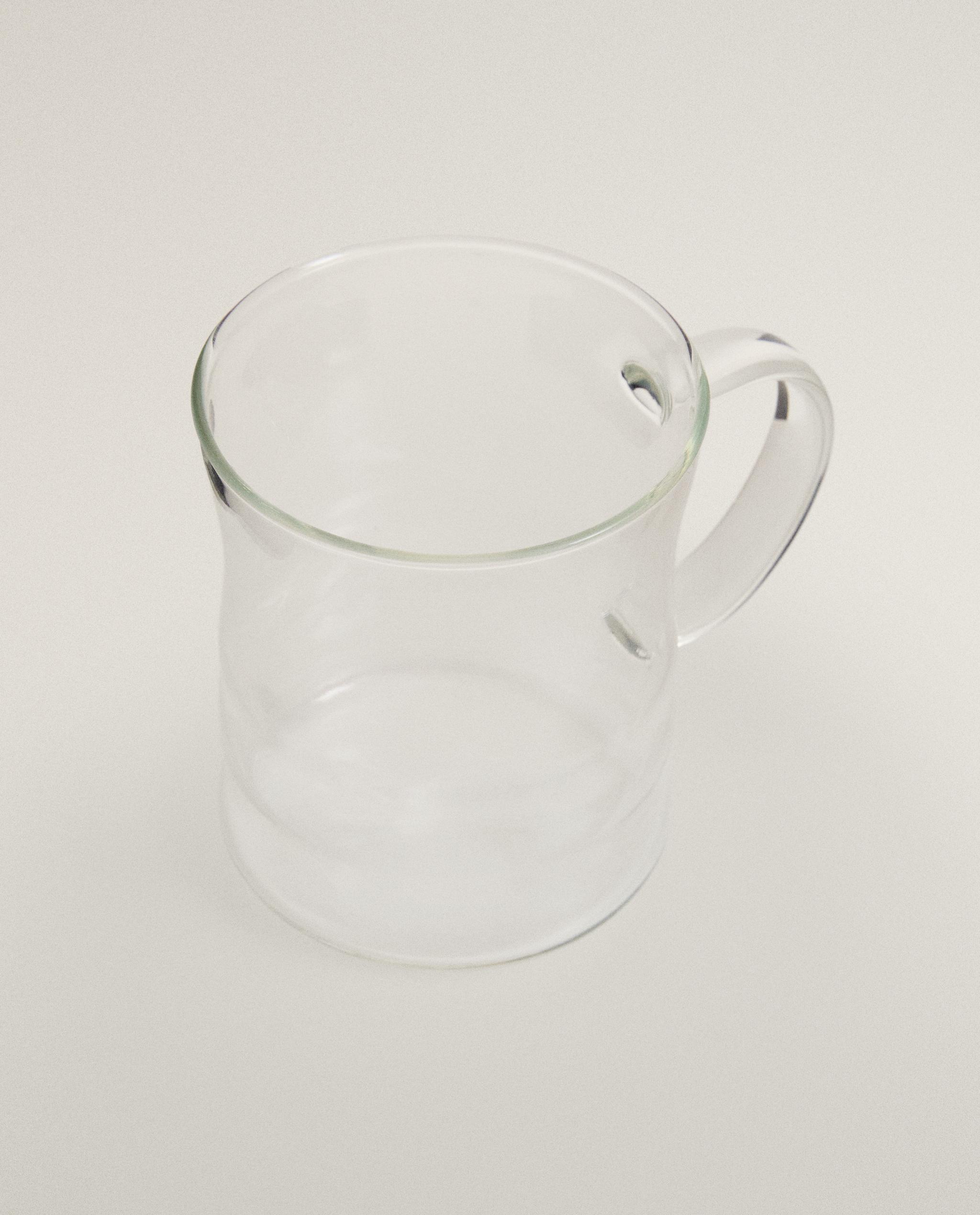BOROSILICATE GLASS MUG WITH RAISED DESIGN product thumbnail 5