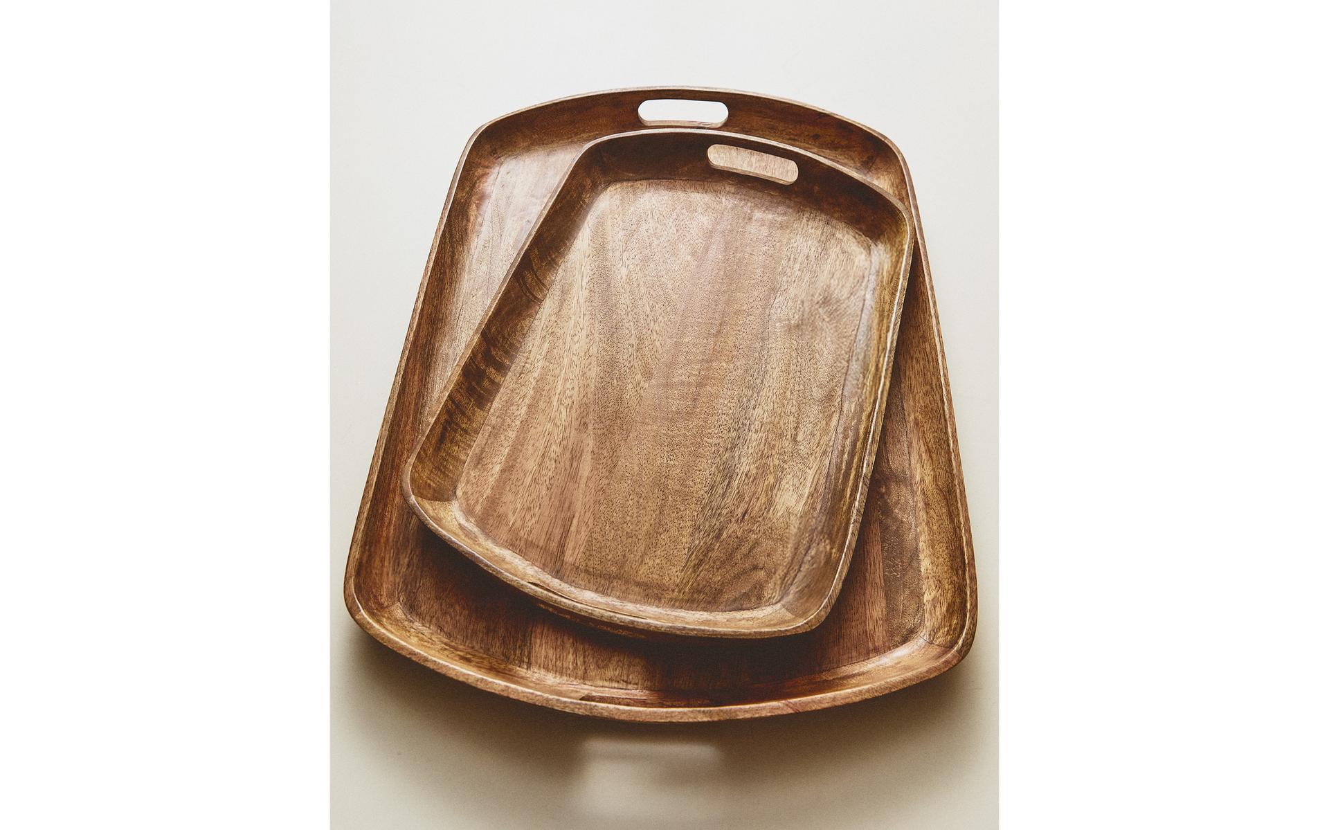 WOODEN TRAY WITH HANDLES WOODEN TRAY WITH HANDLES