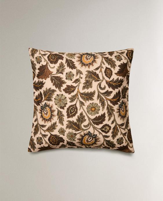 FLORAL PRINT CUSHION COVER