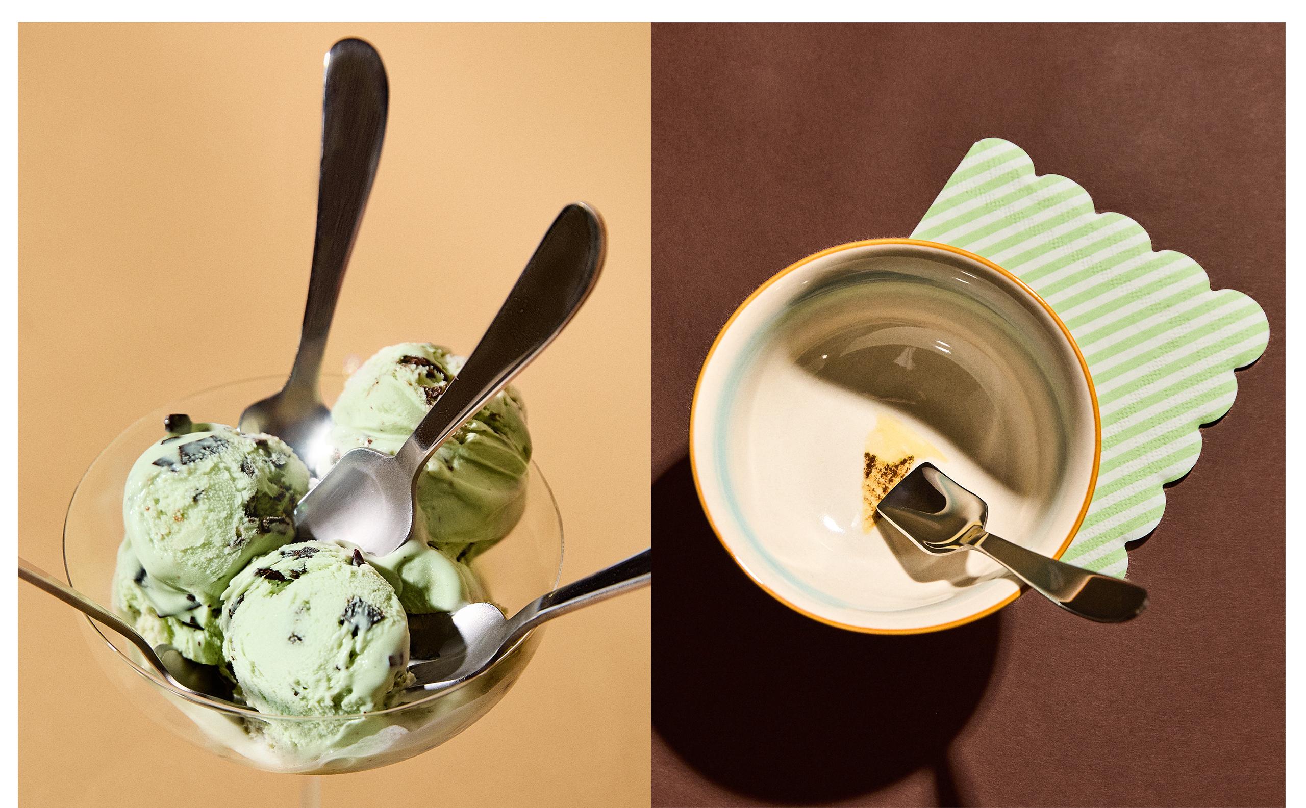 PACK OF ICE CREAM SPOONS WITH CURVED HANDLES (PACK OF 4)