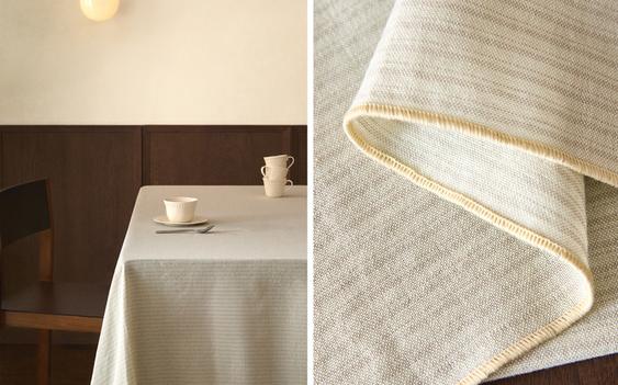 OVERLOCK STRIPED TABLECLOTH