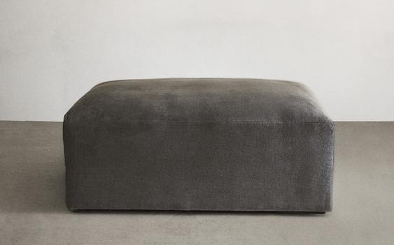 WASHED LINEN POUF