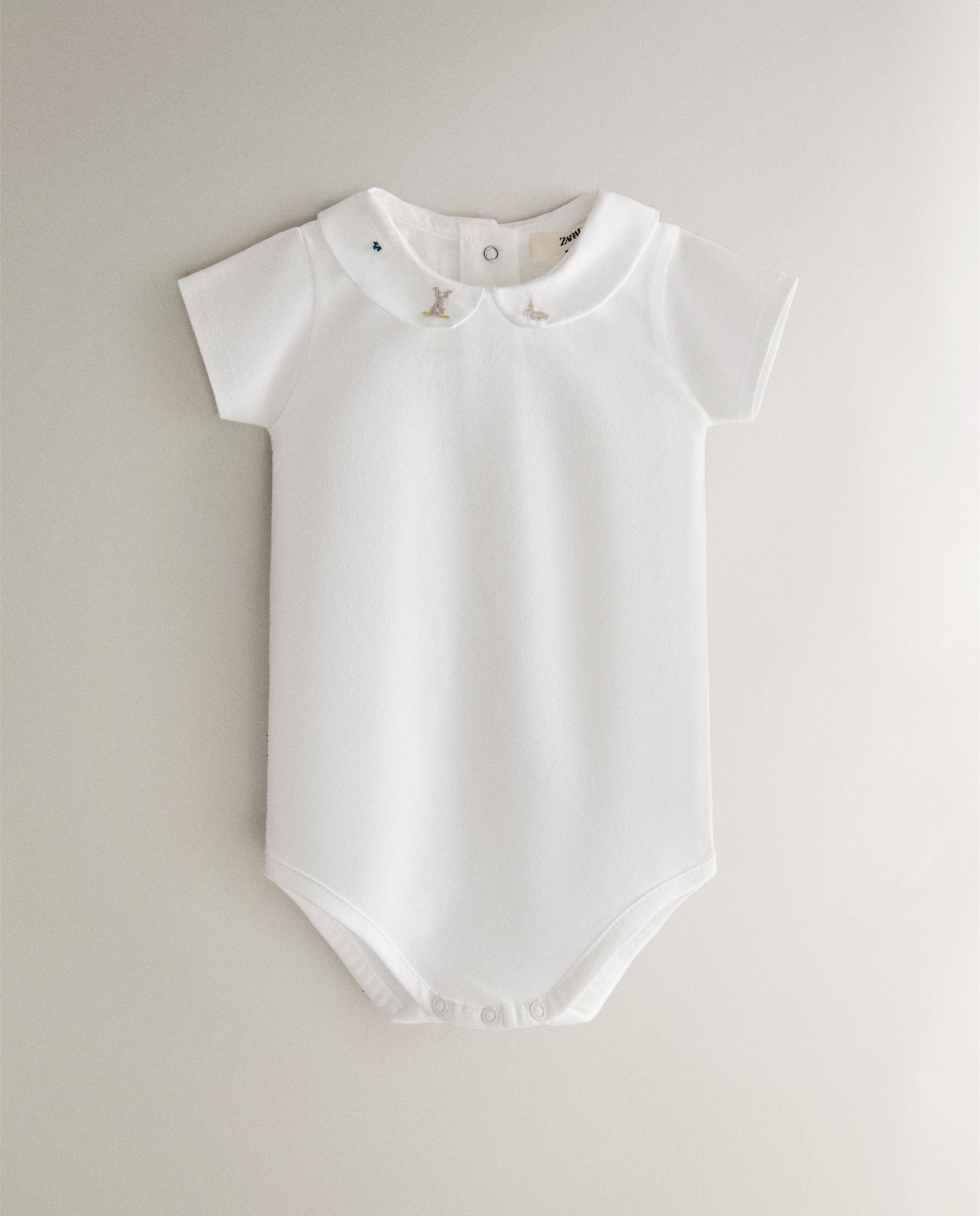 CHILDREN'S BODYSUIT WITH RABBITS AND FLOWERS product thumbnail 4