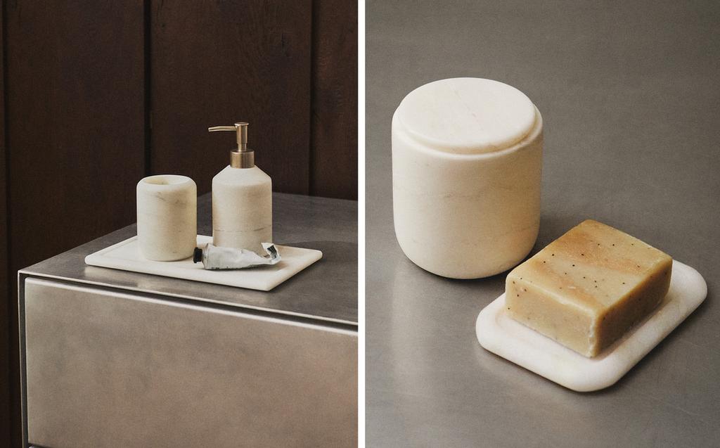 ACCESSOIRES DE BAIN MARBRE BLANC ACCESSOIRES DE BAIN MARBRE BLANC