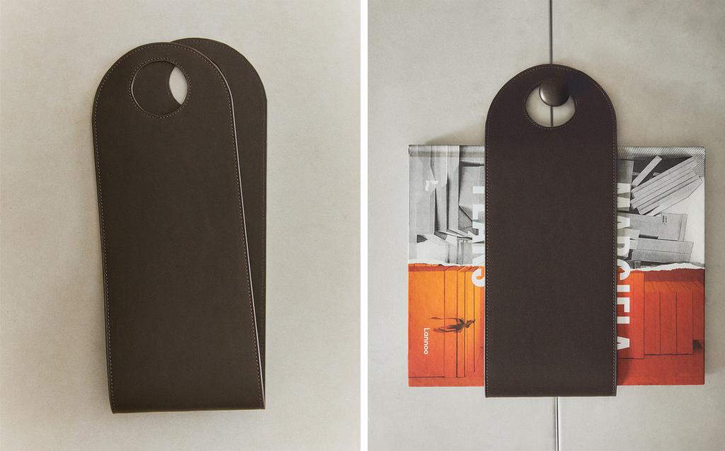 PORTA-REVISTAS DE COURO