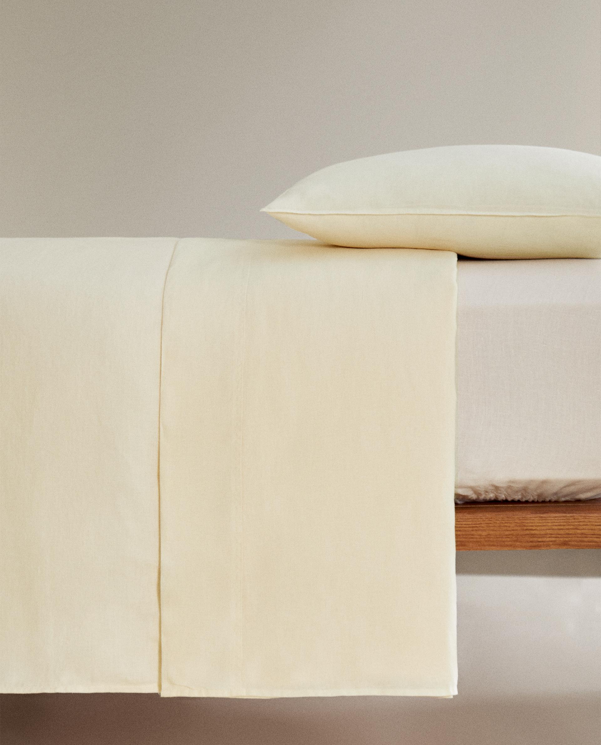 ZARA HOME 掛け布団カバー　ウォッシュリネン　シングル　ベージュ ZARA HOME 掛け布団カバー ウォッシュリネン シングル ベージュ