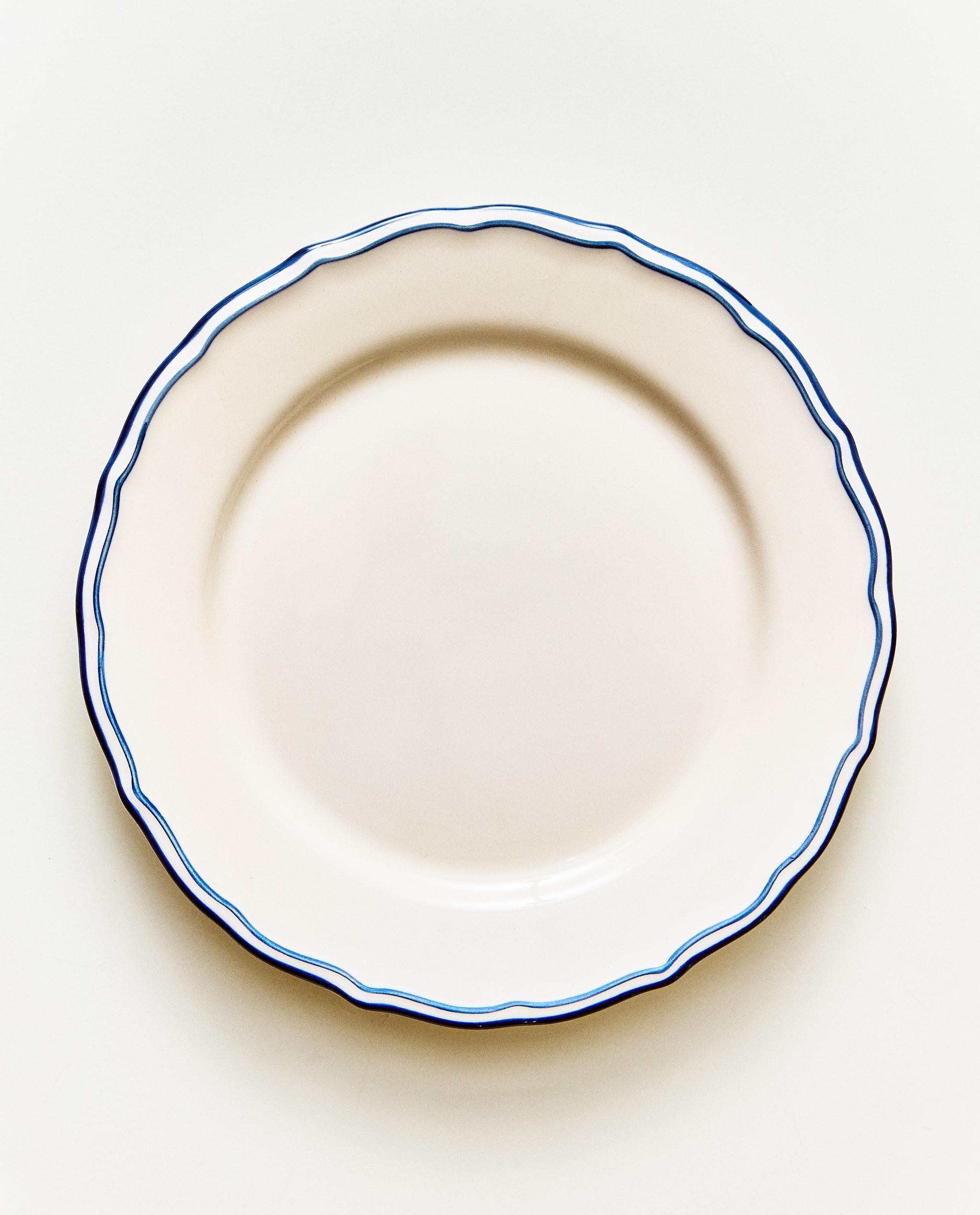 EARTHENWARE DESSERT PLATE WITH WAVY RIM product thumbnail 8