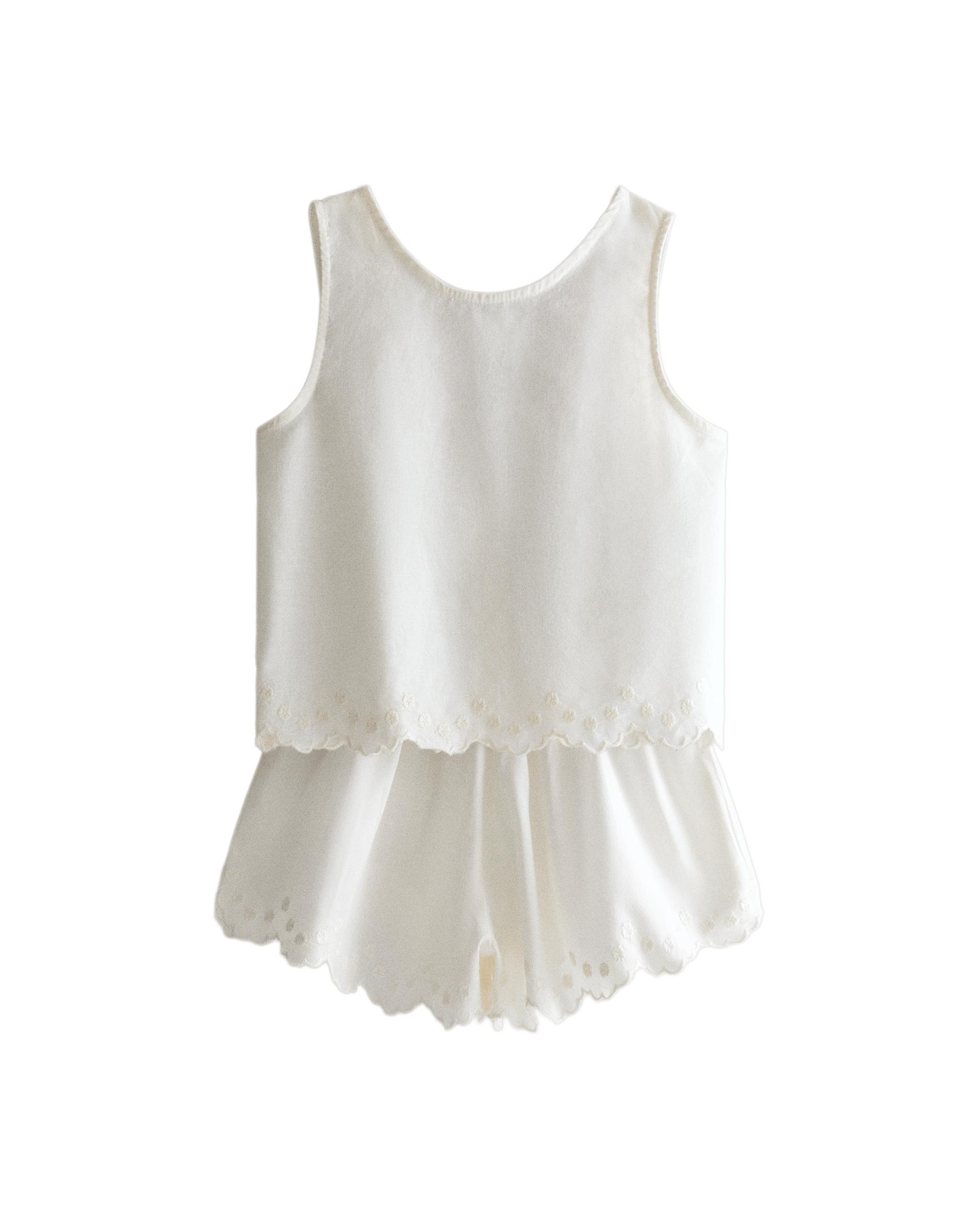 CHILDREN'S EMBROIDERED COTTON TOP AND SHORTS SET product thumbnail 8