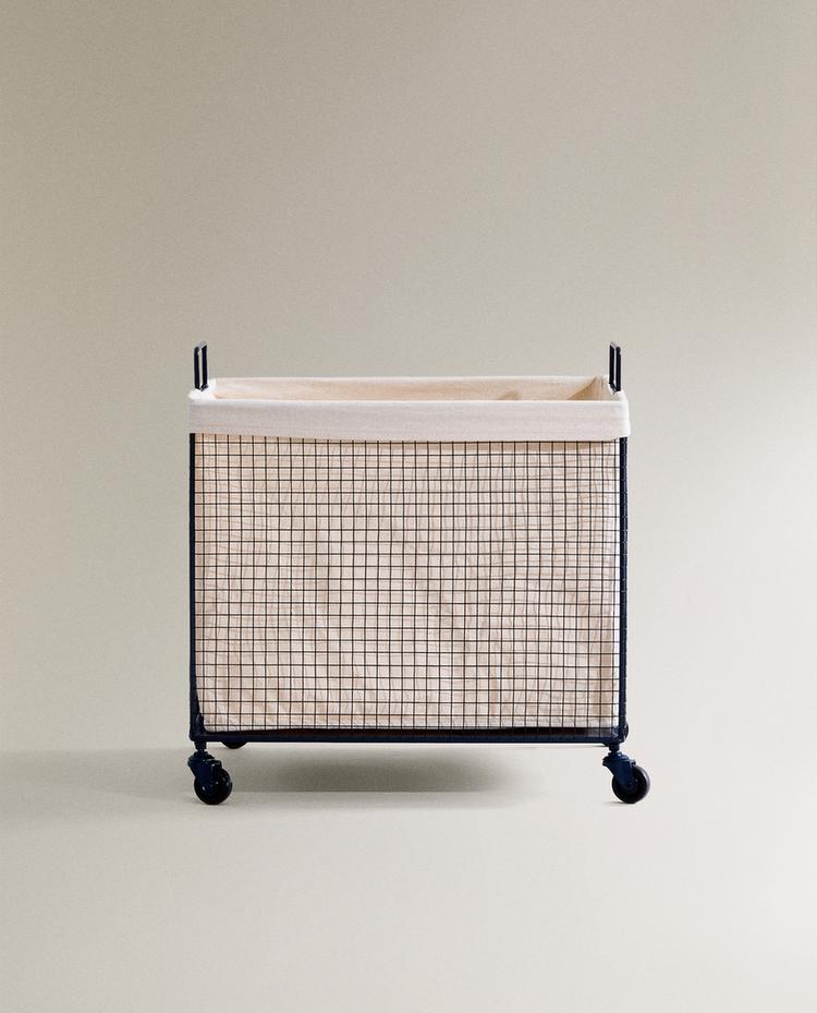 KIDS' METAL BASKET WITH WHEELS