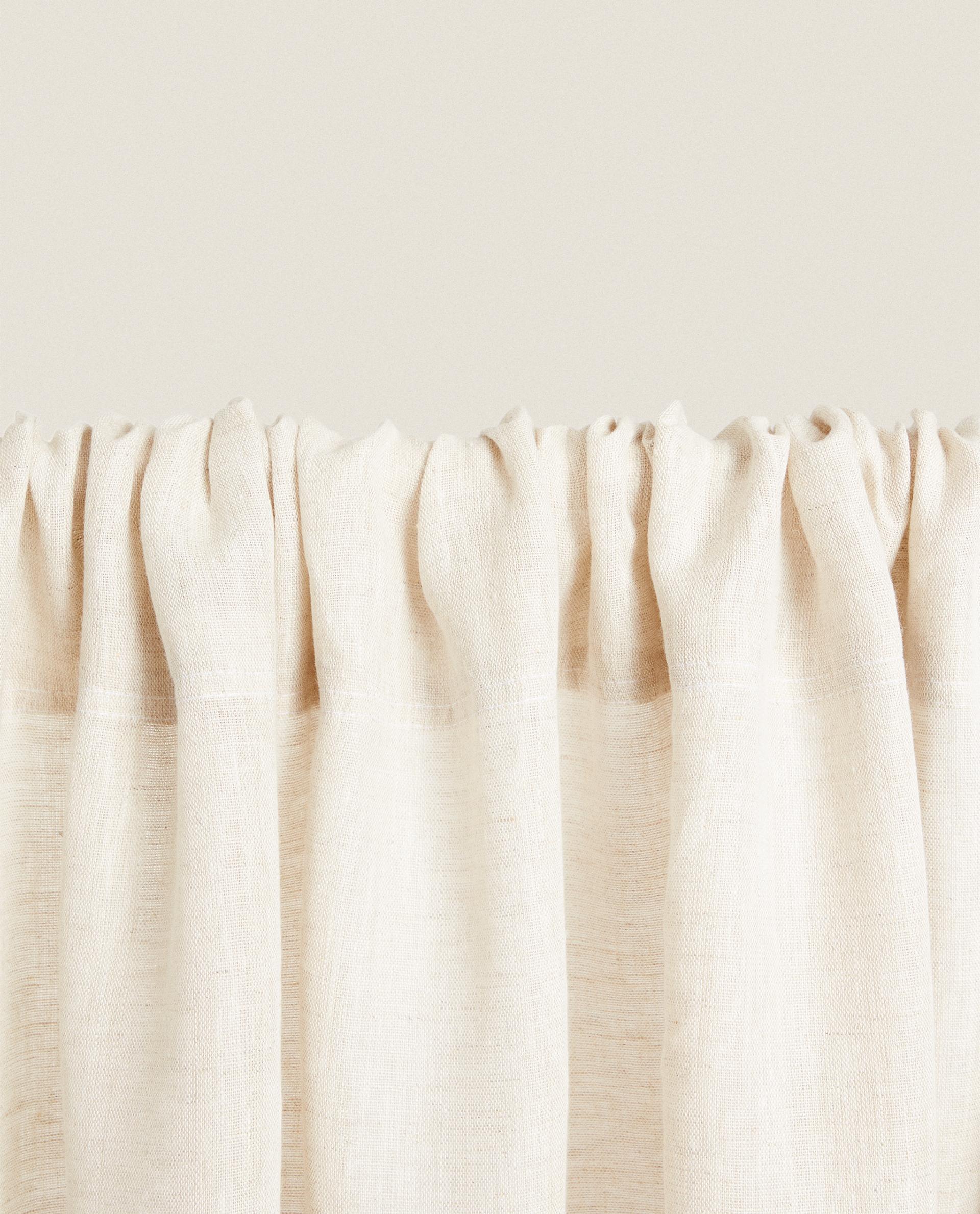 ZARA HOME リネン カーテン135x270 cm 2枚セット リビングルームにぴったりなカーテンとローラーブラインド