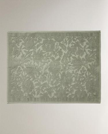 JACQUARD COTTON BATH MAT