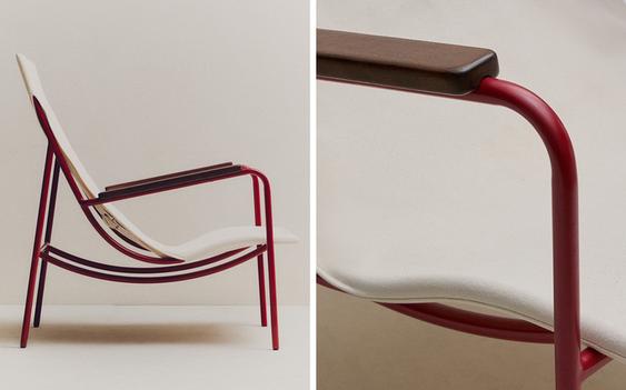 COLOURED TEXTURED METAL CHAIR